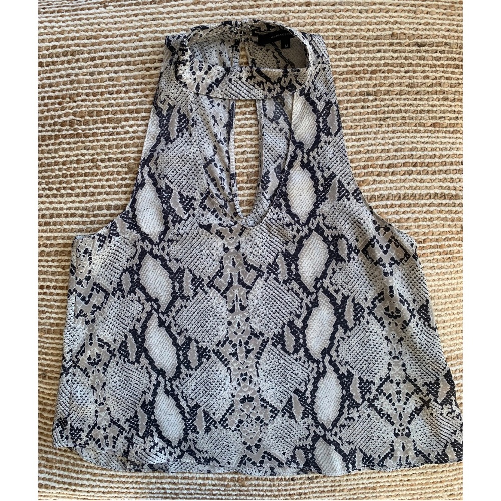 NWOT Olivaceous Top Snake Print